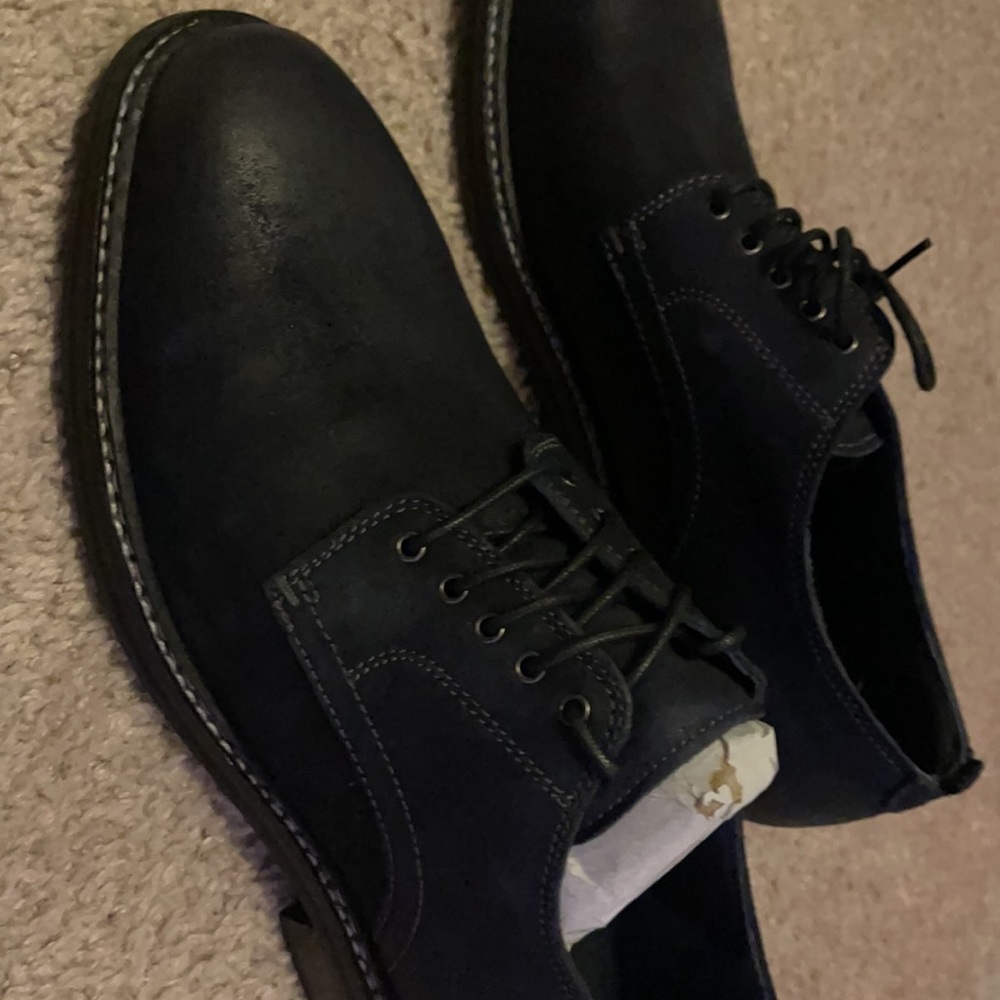 Cole Haan Navy Leather Dress Shoes